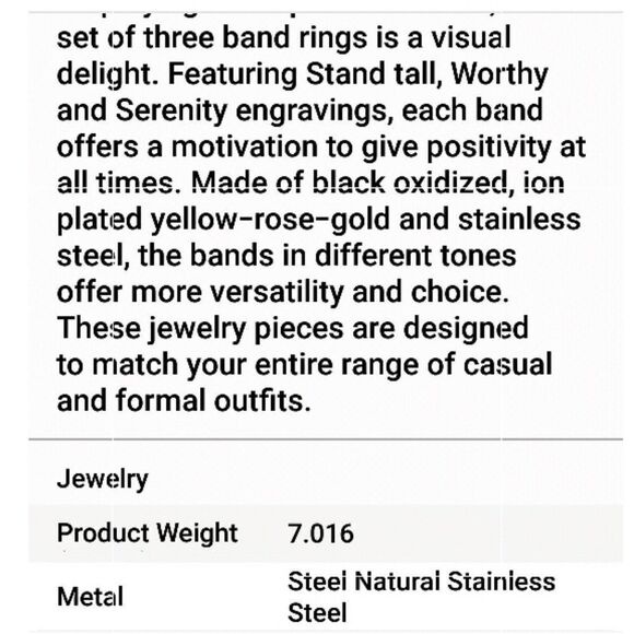 Set of 3 Band Rings - Picture 8 of 8